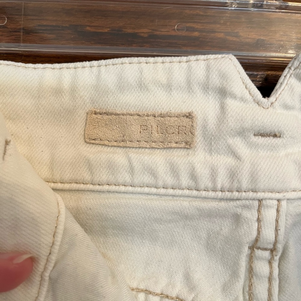Anthropologie Pilcro Cream/Ivory Straight Trouser Jeans, 28 - Picture 7 of 13